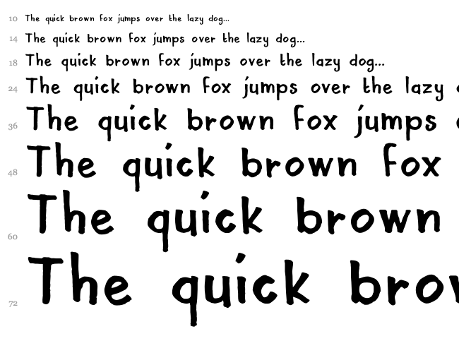 DK Mama Bear font waterfall